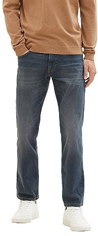 TOM TAILOR Herr jeans 202212 Marvin Straight, 10281 - Mid Stone Wash Denim, 33W / 30L