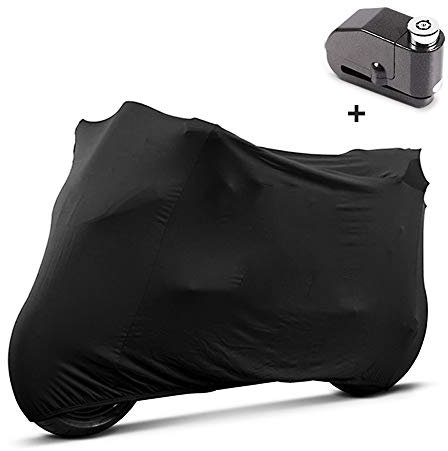 Abdeckplane Indoor L + Alarm Bremsscheibenschloss kompatibel mit Chopper/Custombike Low CB2414
