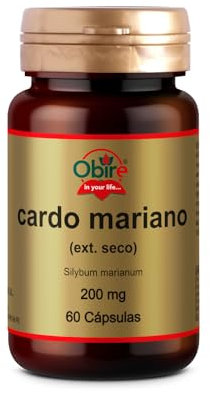 Obire | Cardo Mariano 200 mg | 60 Cápsulas | Protector Hepático Natural | Desintoxicante y Antioxidante | Apoya la Salud del Hígado | Ideal para Detoxificación y Bienestar General