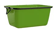Cubeta de mortero de plástico resistente y resistente a los golpes (HDPE) – grúa y apilable – Color: verde (RAL 6029) – Carga útil máxima: aprox. 700 kg – Dimensiones: aprox. 1050 x 700 x 470 mm.