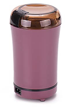 Lihuzmd Molinillo de café eléctrico, Molinillo de café en Grano, Hoja de Acero Inoxidable 304 Utilizada para Granos de café/Hierbas/Especias/nueces Molinillo eléctrico,Rosado