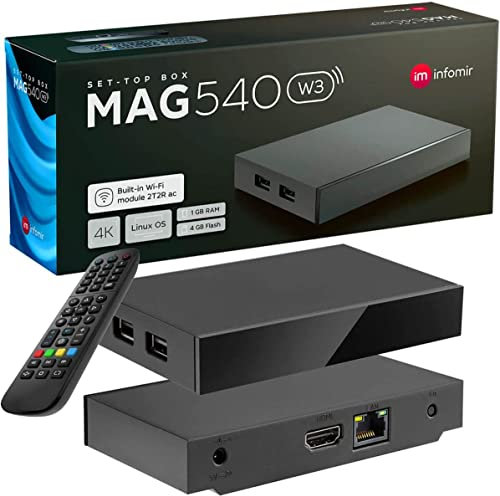 MAG 540w3 wifi Original Linux 4K IPTV Set Top Box internet TV IP Receiver 4K