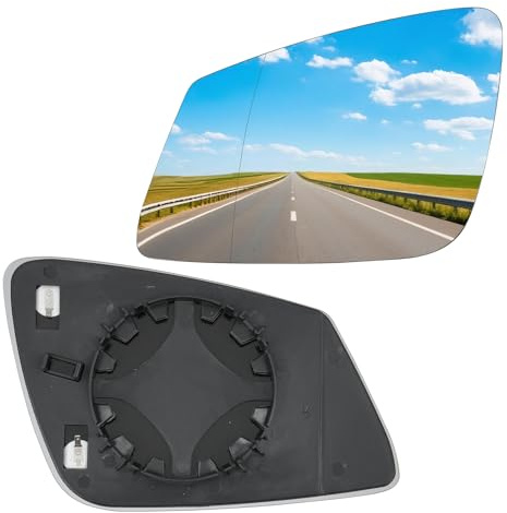 Convitex Heated Wing Mirror Glass, Side Door Wing Mirror Glass Replacement for BMW F20 F21 F22 F23 F30 F31 F32 F33 F34 F35 F36 F39 F48 F49 E84 i3 Car Series -Left Hand Passenger Side