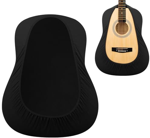 Musiin Premium-Gitarrenhülle für Akustik- und Bassgitarren — maßgeschneiderter Schutz, kompatibel mit Fender Gibson Martin Taylor Donner Acoustic Bass Guitars (AG-L) | Elastischer Chinlon-Schutz mit weicher Innenfläche und elastischer Öffnung für täglichen Staubschutz