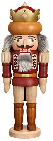 Zeidler Nussknacker König 38cm - feines Naturholz - Handarbeit aus dem Erzgebirge
