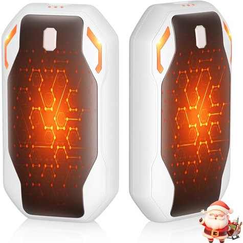 Handwärmer, PHEJIE Handwärmer Elektrisch Wiederaufladbar 2er-Pack, 3 Heizmodi Tragbare Elektrischer Taschenwärmer für Outdoor im Winter, Camping, Golf, Geschenke für Frauen und Männer