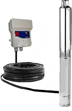 ELETTROPOMPA POMPA SOMMERSA SB3 EBARA 3 PER POZZI HP0.5-1 V230 MONOFASE (HP0.75 - LTMIN 45+20 METRI + BOX)