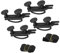 Partuto 4 Pcs Universal Universal Roof Box U Bolt Clamps - Iron Black