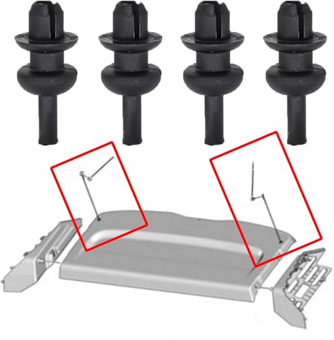 XUKEY 4 Stück Hutablage Haltegurt String Clip Abdeckung Haken Befestigung Halterung für Citroen C2 C3 C4 Cactus DS3 Saxo Xsara Picasso Peugeot 106 205 206 208 306 307 308 Opel Corsa 7903077159 699218