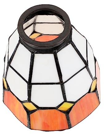 Dekorativer Glaslampenschirm Orange, E27 Kompatibel für Hängelampe | Wandlampe, Leicht zu Montieren, Geeignet für Schlafzimmer und Wohnzimmer