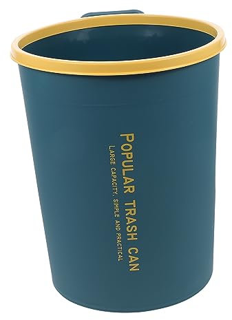 PRETYZOOM Cubo De Basura Redondo Pequeño Azul Marino, Contenedor De Residuos De Pp Resistente, Práctico y Seguro Para Cocina, Baño, Sala De Estar, Uso Doméstico