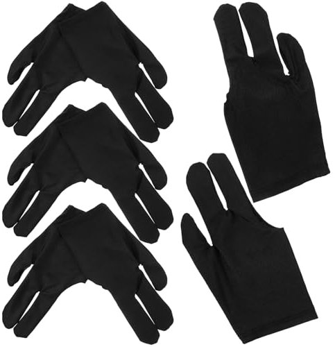 MOBUTOFU 4paare Atmungsaktive Billardhandschuhe Für Herren Und Damen rutschfeste Verschleißfeste Snooker-Handschuhe Aus Waschbar Und Schnell Trocknend Für Pool-Sport