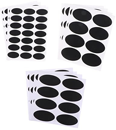 NAMOARLY 148pcs Spice Jar Stickers Black Frosted Labels Sticky Chalkboard Labels for Pantry Organization Includes 21 Small 8 Medium 8 Large Stickers