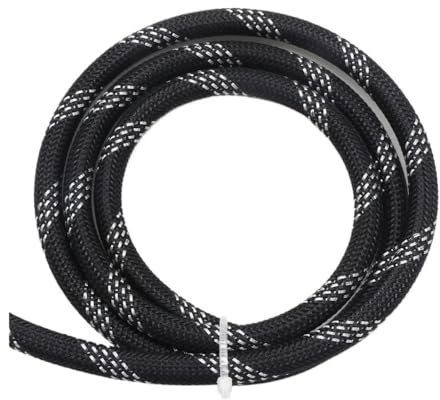 Cmis Kbei 1/2/3/5/10/20/30/50 m, isolierte PET-Geflechthülse, erweiterbar, hochdichter Kabelmantel, Schutzgeflecht für Drähte, 6 mm, Schwarz, Silber, 6 mm