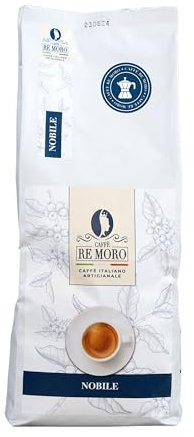 Caffè Re Moro - Miscela Nobile - Caffè Artigianale Macinato per Moka - dolce e intenso, origine centro-sud americana, africana e indiana, tostatura medio-scura - 250g