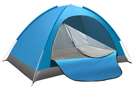 1 Pcs Blue Pop-Up Tents, Single Person Small Pop up Tent, Lightweight and Portable Camping Tents, Suitable for Beaches Outdoor Activities Travel Hiking Camping Fishing