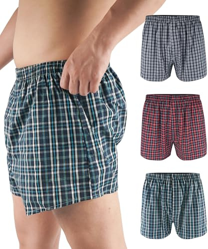 YESWEL Men's Incontinence Underwear Washable Reusable Boxer Briefs with Front Fly 3 Pack (Multicolor01, X-Large)