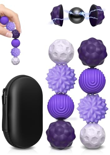 8 Stück Magnetische Fidget Balls, Anti-Stress Spielzeug für ADHS in Lila | Beruhigend & stressabbauend. Ideal für ADHS, Angst & sensorische Unruhe, für zu Hause, Schule oder Büro.
