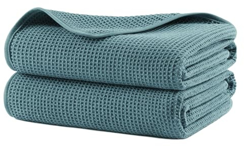 Polyte Toalla de Baño Microfibra Waffle Secado Rápido 380 gsm 76,2x152,4 cm