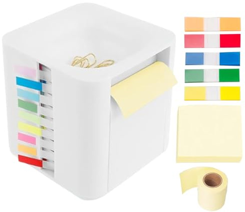 Celuicion Klebezettel Spender Für Schreibtisch,Rollenhalter Für Klebezettel | Büro Schreibtisch Organizer Planungszubehör Mit Clips Für Studentenwohnheim Schrank Schulklassenzimmer