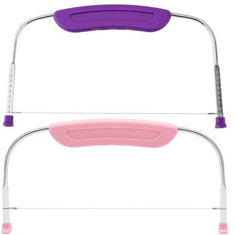 JazRvr Sierra para tartas, 2 unidades, cortador de fondo para tartas con 28 cm de longitud, ayuda profesional para cubrir tartas uniformes, ideal para panaderos y utensilios de cocina