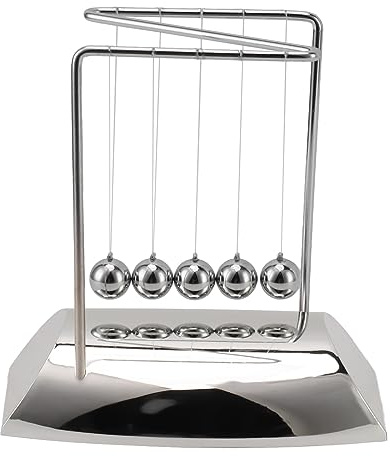 Z Shape Pendulum Ball Toy, Steel Balance Swing Balls, Perpetual Motion Physics Science Toy for Kids, Educational Desk Decor with Durable Steel Balls for Office Classroom Library