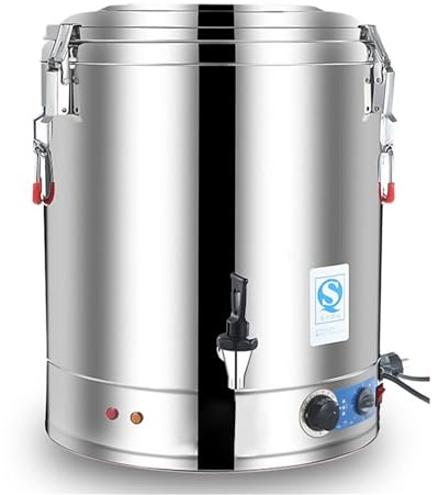 Dispensador de Agua Caliente Eléctrico 40-70L Acero Inoxidable - Termostato Digital (30-110°C) para Bares, Oficinas y Hogar con Bloqueo de Seguridad