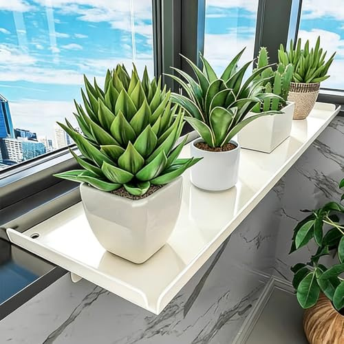 Magnetic Window Sill Extender Plant Shelf, No-drill Window Sill Extension for Micro Greens Seed Starter Pots, Detachable Cat Perch/Spice Rack(40x15cm (15 3/4x5 7/8))