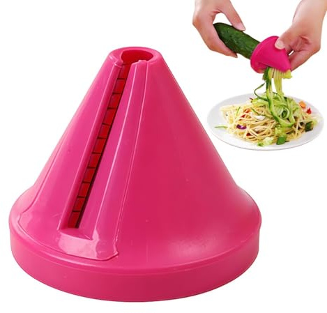 Cortador de verduras en espiralê – Máquina portátil para fideos de calabacín, trituradora de frutas y embudo, cortador de rallador de cocina | accesorio para la preparación de Deg
