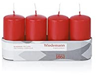 Wiedemann 1 Stumpenkerzen 4er-Riegel 100/50mm (Rot)
