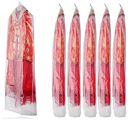 VUCDXOP 20 piezas funda antipolvo para ropa, bolsa de plástico transparente Reusable para colgar ropa, bolsa de almacenamiento para ropa, fundas para ropa a prueba de polvo