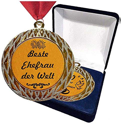 Larius Group Medaille Orden Bester Ehemann - Beste Ehefrau der Welt bzw. Wunschtext
