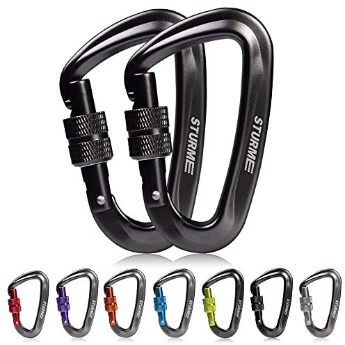 Karabiner, karabinerhaken groß mit Schlüsselanhänger, 12 KN(1223kg) zum Sichern von Haustieren, schaukel,Outdoor, Camping,Wandern, Hängematte, Hundeleinengeschirr, Schlüsselanhänger, 2 Stück