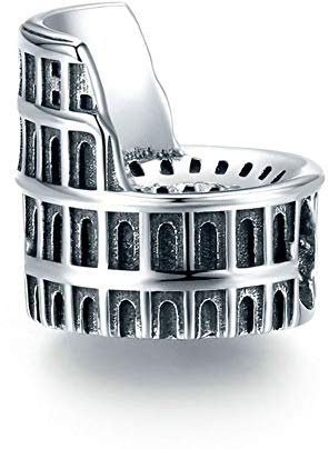 Breloque en argent sterling 925 Colisée romain Taj Mahal pour bracelet Pandora, Tous