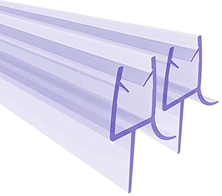 SONNI Duschdichtung 2 Stück 80cm Ersatzdichtung Dichtung für 5mm/ 6mm Glasstärke Gummidichtung Dusche Dichtlippe PVC Dichtung mit Wasserabweiser