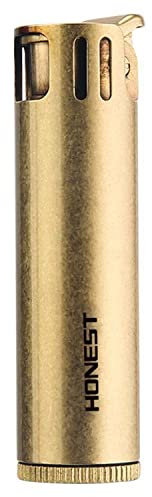 Latón Cigarro Encendedor Mechero de Trinchera de Queroseno a Prueba de Viento de Nostalgia Creativa Vintage Diseño Desmontable y de Bajo Consumo de Combustible Sellado