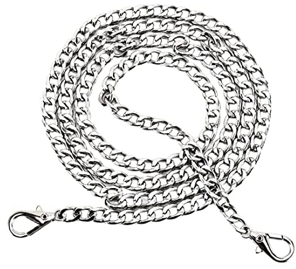 1 Stück Metall Taschenkette Geldbörsen Riemen Kette Schulterriemen für Tasche Handtaschen Crossbody 120cm, Taschenkette, Metall Schulter Riemen Kette Trageriemen Kette Weihnachtsgeschenke (Silber)