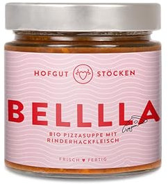 Hofgut Stöcken | BELLLLA Bio-Pizzasuppe vom Testsieger | Bio-Fertiggericht im Glas | ohne Zusatzstoffe (330ml)