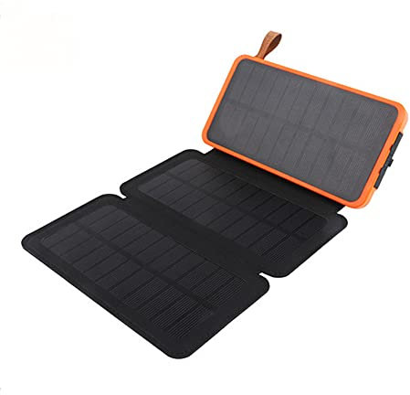 Panneau Solaire Pliant 12W 10W Batterie 30000mah Cellules Solaires Téléphones Universels Power Bank Chargeur Extérieur Externe (3 Panneaux solaires (6W))