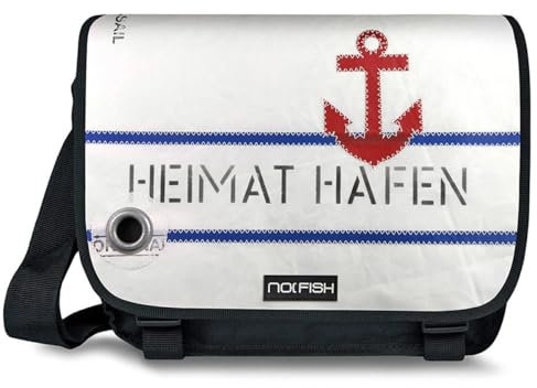 Laptoptasche Schultertasche Sail L Heimathafen, Recycling Segeltuch