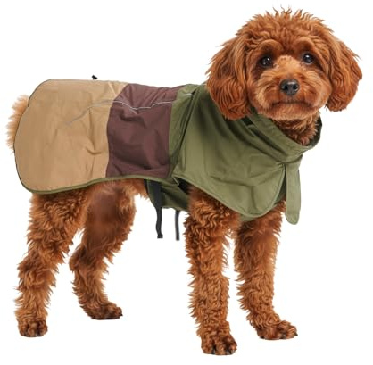 Spark Paws Hunderegenmantel, wasserdichte Winddichte Regenjacke | Für kleine, mittlere, große und extra große Hunde, reflektierend, atmungsaktiv, mit vollständigem Körperschutz