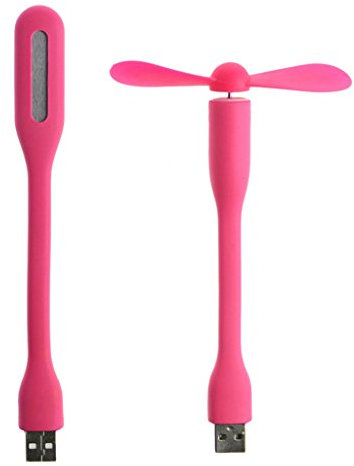 USB Fan Flexible Portable Bendable Mini Fan With LED Light For Power Bank Mobile Phone Computer LED Light Summer Gadget Plastic Fan And Light Set Novelty USB Fan And Light Computer Accessories Fan And