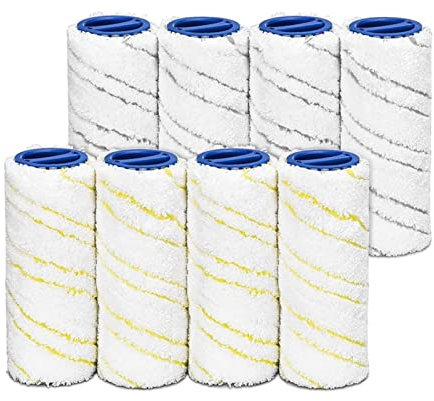 Set di rulli di Ricambio da 8 Pezzi. Compatibile con Karcher. FC7 FC5 FC3 FC3D EWM2 Lavapavimenti Elettrico for Pavimenti duri, rulli di Ricambio