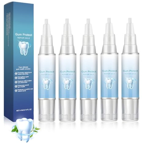 Landrain Lot de 5 gels thérapeutiques pour les gencives - Répare la chute des gencives