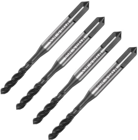 QUARKZMAN 4 Stück Maschine Gewindebohrer Spitze M3 x 0,5 Metrisch Spitzengewindeschneider HSS M2(6542) Universelle und Hochwertige Gewindebohrer