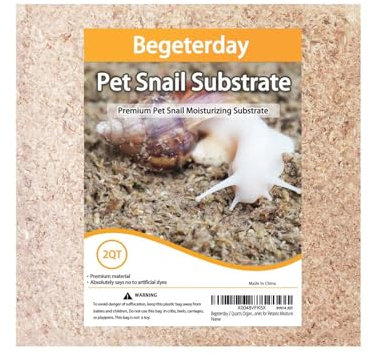 Begeterday 2L Bio-Faser-Substrat für Haustier Schnecke, Ideal Schnecke Terrarium Zubehör für behält Feuchtigkeit