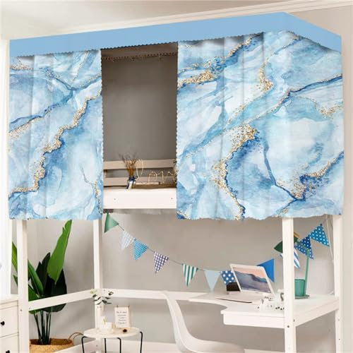 Treer 3D Bettvorhang Hochbett Etagenbett, Blackout Vorhänge Staubdicht Betthimmel Hochbett Etagenbett Kinder Bettzelt Schlafsaal Bettvorhänge für Studentenwohnmein Kinderzimmer (Abstraktion 3,1.5x2M)