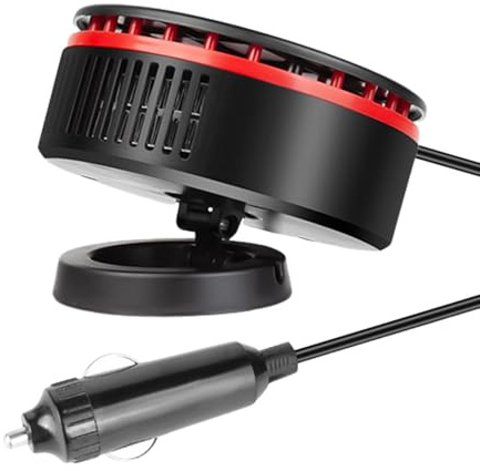 Riscaldatore portatile per auto, 12 V, girevole a 360 gradi, riscaldamento rapido, sbrinatore per parabrezza 'auto, adatto per la maggior parte dei veicoli
