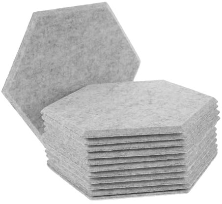 ULDIGI 12stücke Sechseckige Akustik Wandpaneele Schalldämmung Schallschutzpaneele Akustikplatten Für Wohnung Büro Studio