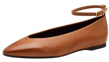 Tamaris Ballerina Strap 1–22161-45 ballerinaskor för kvinnor, konjak, 40 EU